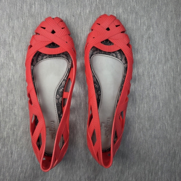 Melissa X Jason Wu Red Women's Jelly Flats Shoes Womens Size 7 - Picture 1 of 6